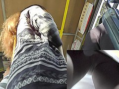 Free upskirt video of the pretty chick in the bus