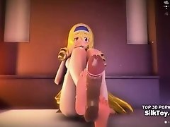 Animated Blonde Princess Fucked By Big Cock Toy